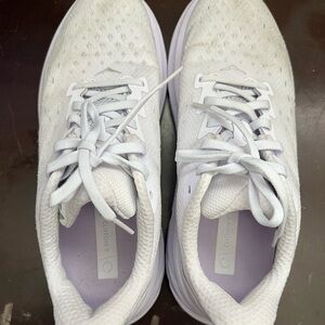 Hoka Women's Light Gray and Lavender Clifton 9